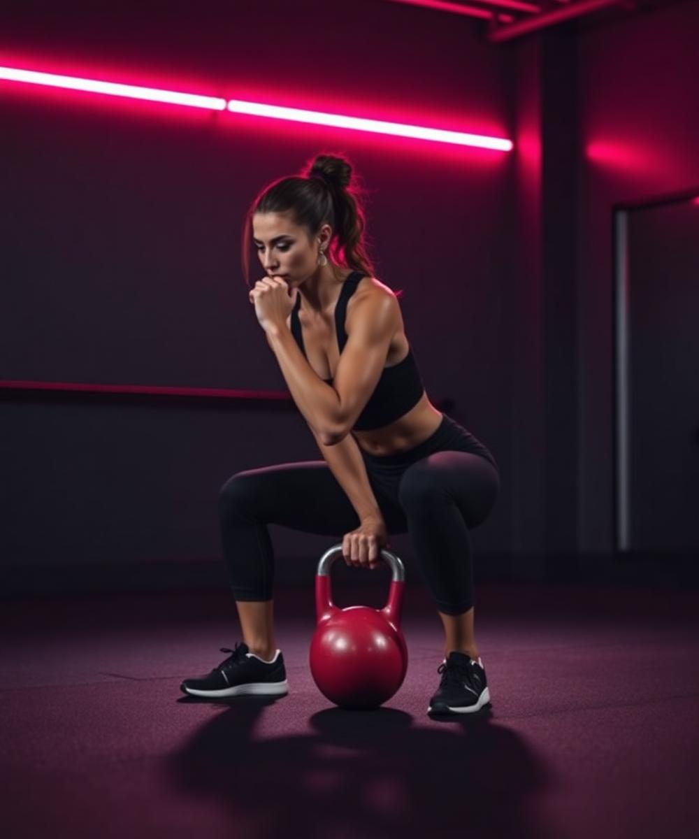 Mujer haciendo ejercicio de fuerza